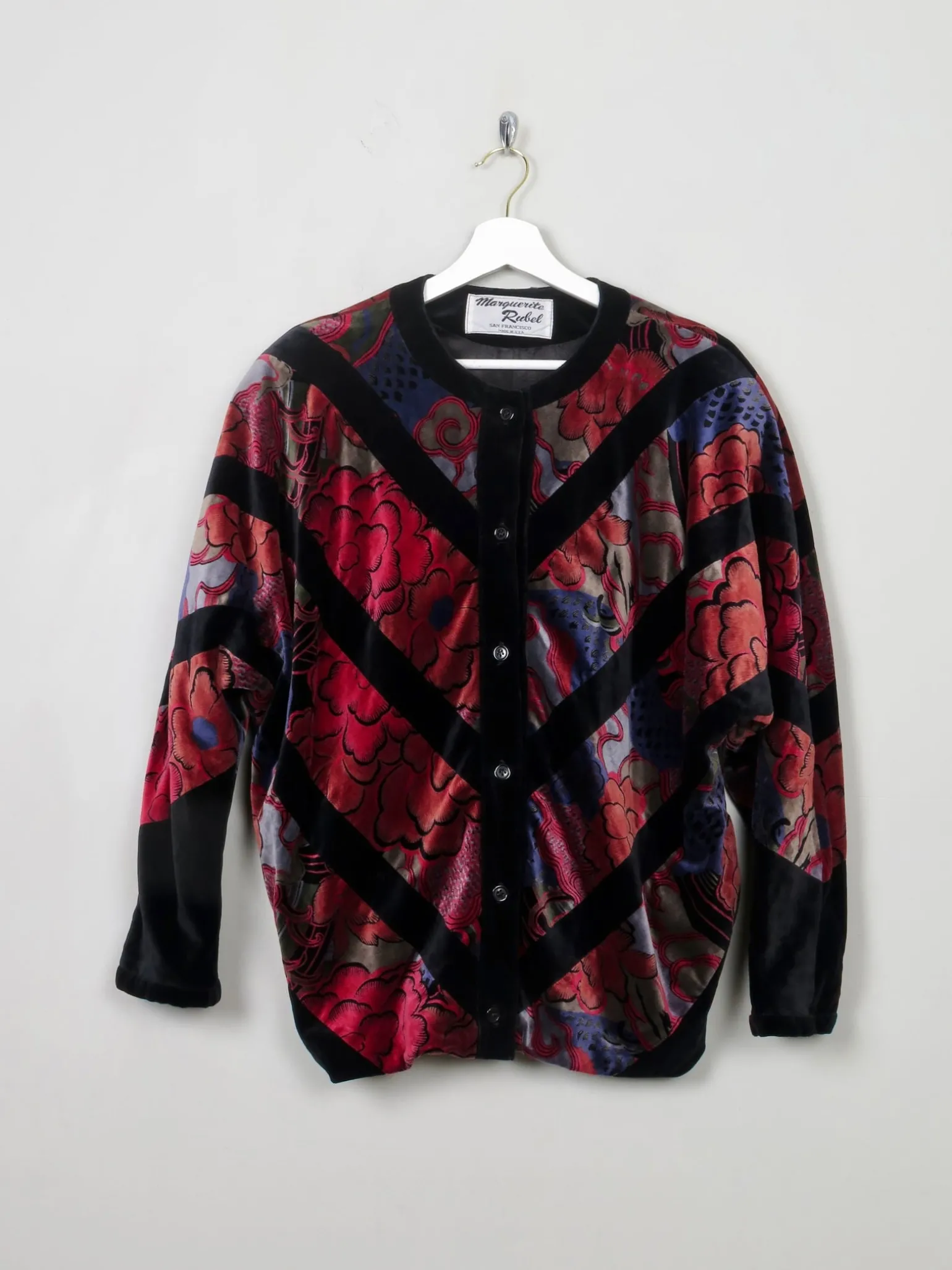 Women’s Colourful Vintage Velvet Bomber Jacket S/M
