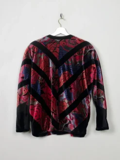 Women’s Colourful Vintage Velvet Bomber Jacket S/M