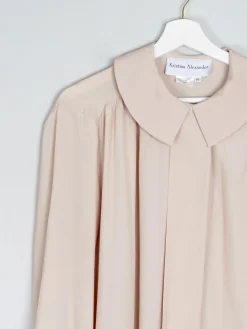 Women's Cream Vintage Blouse With Long Sleeves M/L