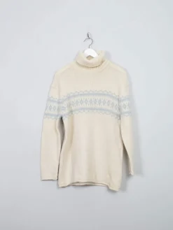 Women's Cream Vintage Marc O Polo Turtle Neck Jumper M