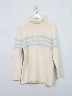 Women's Cream Vintage Marc O Polo Turtle Neck Jumper M