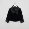 Women's Cropped Velvet Jacket S