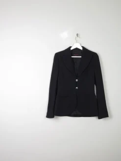 Women's Escada Black Fitted Vintage Jacket XS 6/8