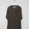 Women's Green Vintage Leopard Print Shirt/Dress L