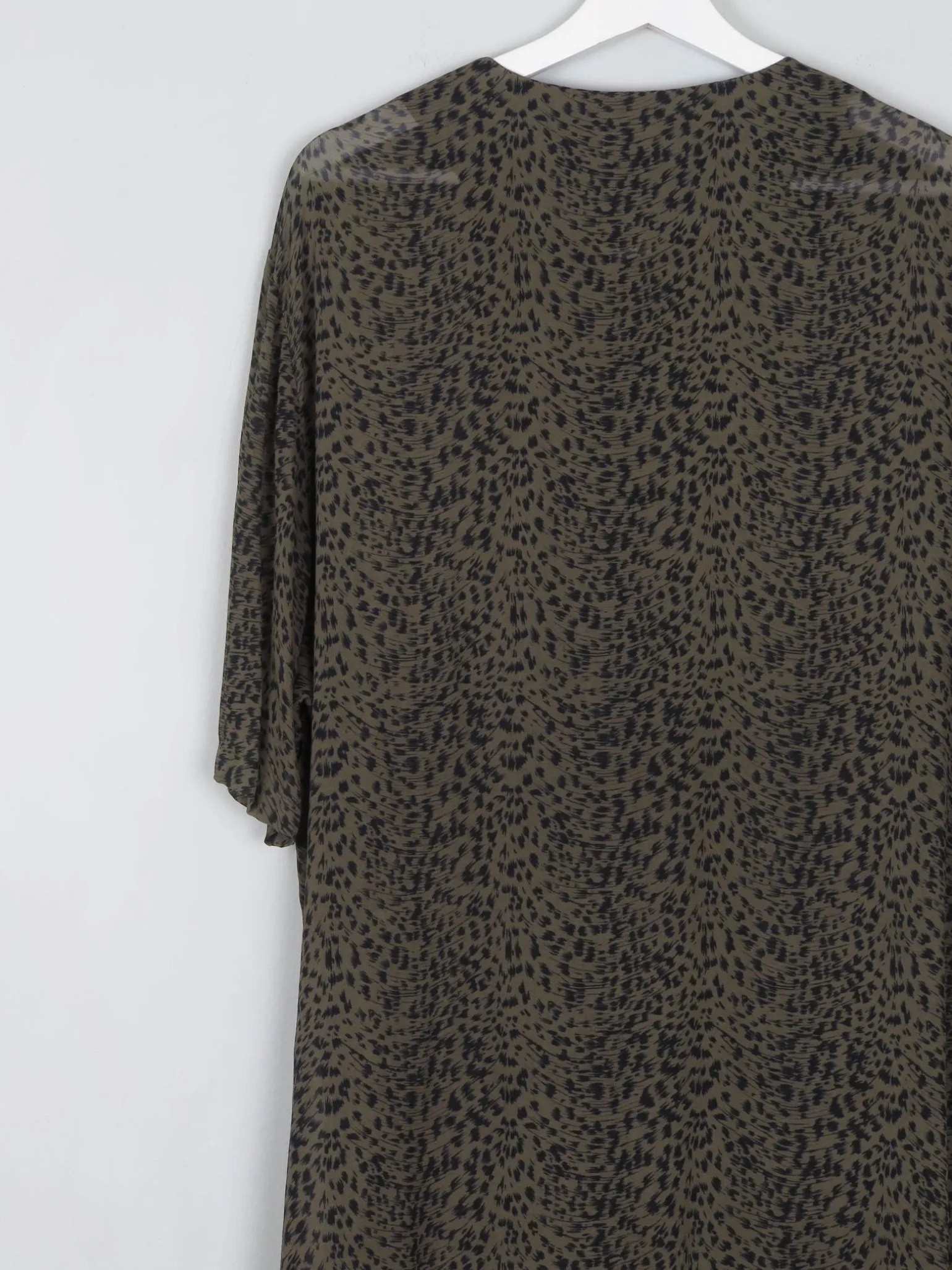 Women's Green Vintage Leopard Print Shirt/Dress L