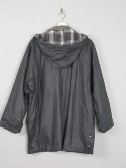 Women's Green Vintage Wax Jacket With Hood M/L