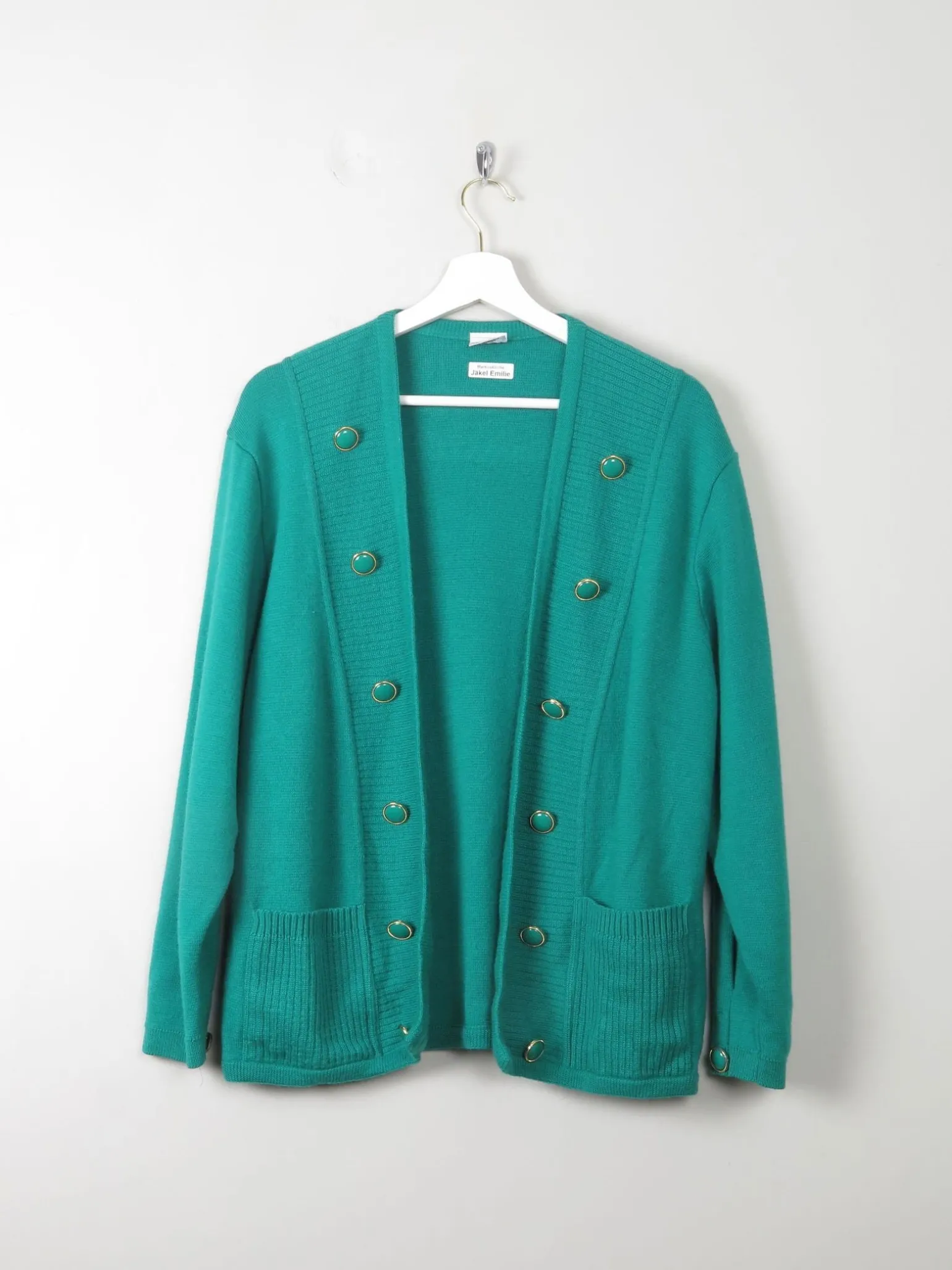 Women's Green Vintage Wool Cardigan M/L