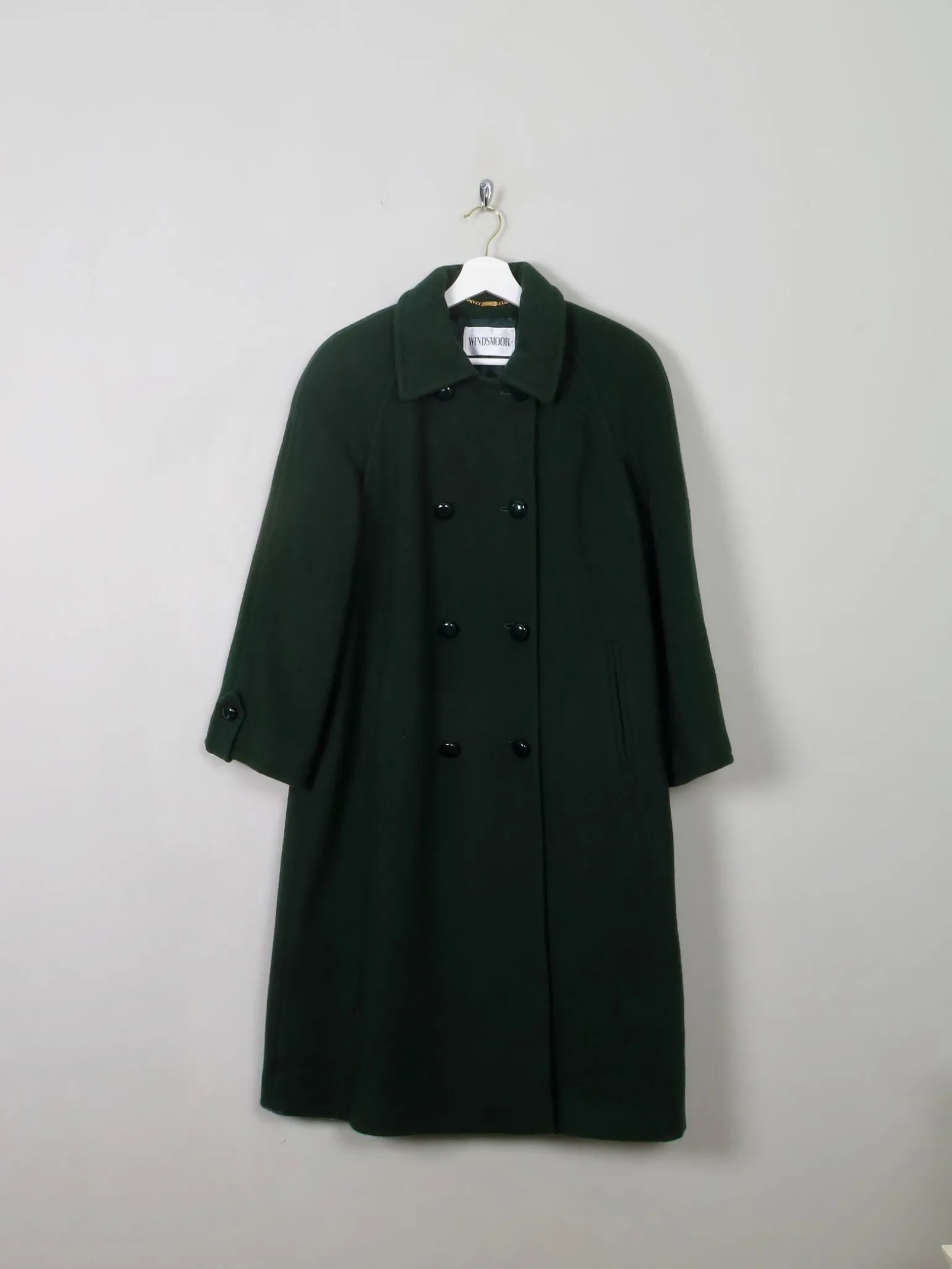 Women's Green Wool Vintage Coat Windsmoor M/L