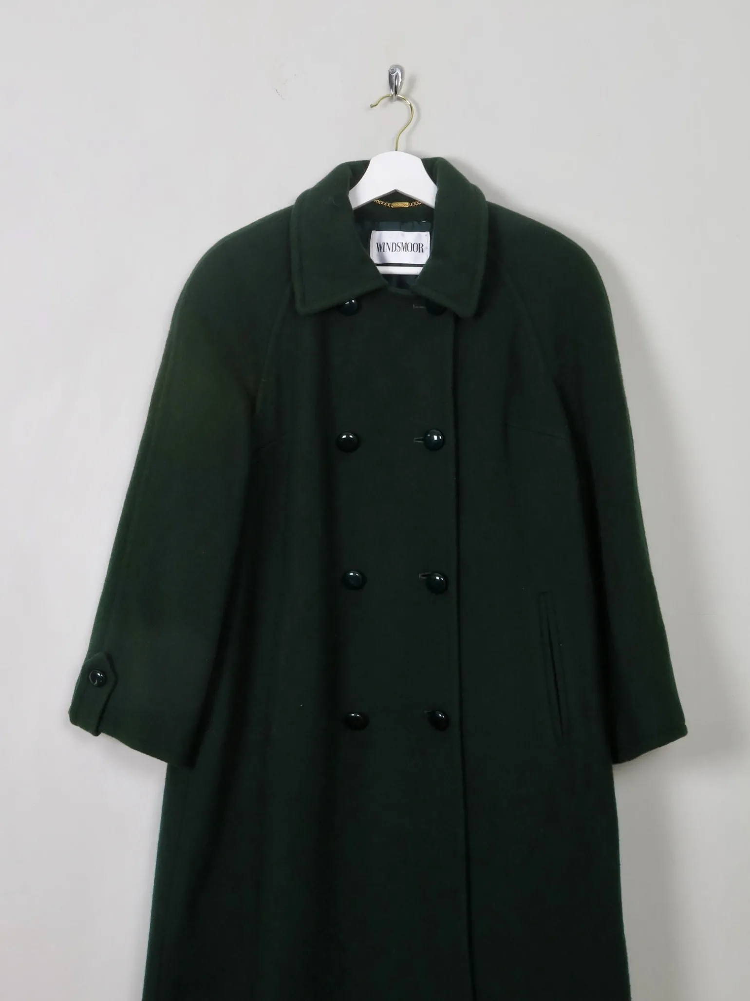 Women's Green Wool Vintage Coat Windsmoor M/L