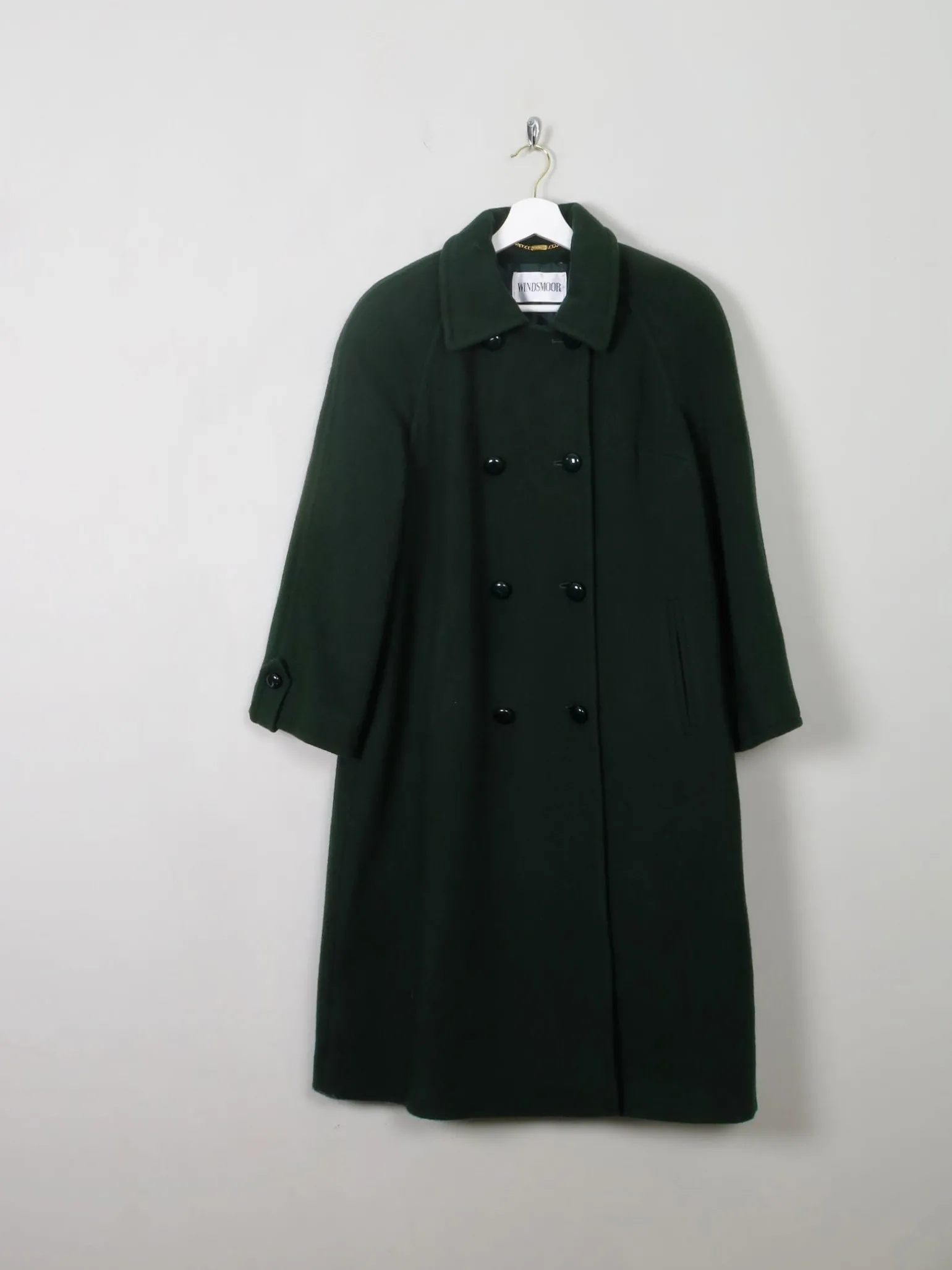 Women's Green Wool Vintage Coat Windsmoor M/L