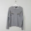 Women's Grey Cashmere Embroidered  Kooples Jumper M