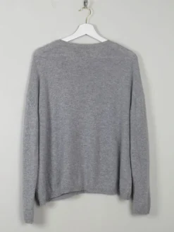 Women's Grey Cashmere Embroidered  Kooples Jumper M