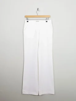 Women's Italian Cream/Off White Boot Cut 90s Tailored Trousers 8/10 28W