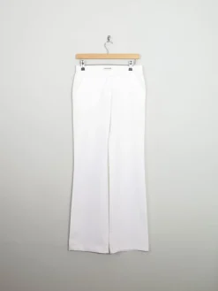 Women's Italian Cream/Off White Boot Cut 90s Tailored Trousers 8/10 28W