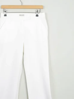 Women's Italian Cream/Off White Boot Cut 90s Tailored Trousers 8/10 28W