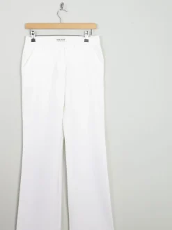 Women's Italian Cream/Off White Boot Cut 90s Tailored Trousers 8/10 28W