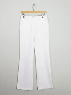 Women's Italian Cream/Off White Boot Cut 90s Tailored Trousers 8/10 28W