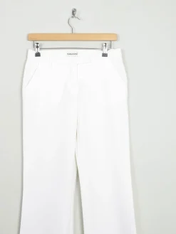 Women's Italian Cream/Off White Boot Cut 90s Tailored Trousers 8/10 28W