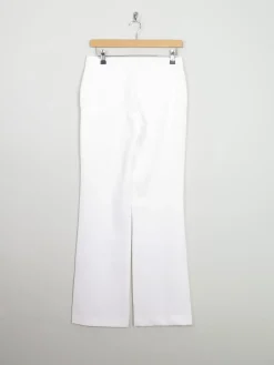 Women's Italian Cream/Off White Boot Cut 90s Tailored Trousers 8/10 28W