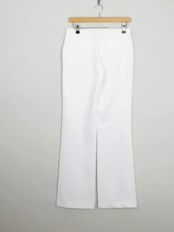 Women's Italian Cream/Off White Boot Cut 90s Tailored Trousers 8/10 28W