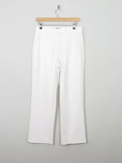 Women's Ivory High Waisted Tailored Trousers 12/30 L