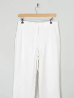 Women's Ivory High Waisted Tailored Trousers 12/30 L