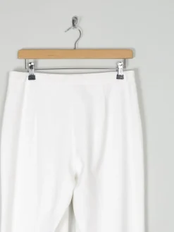Women's Ivory High Waisted Tailored Trousers 12/30 L