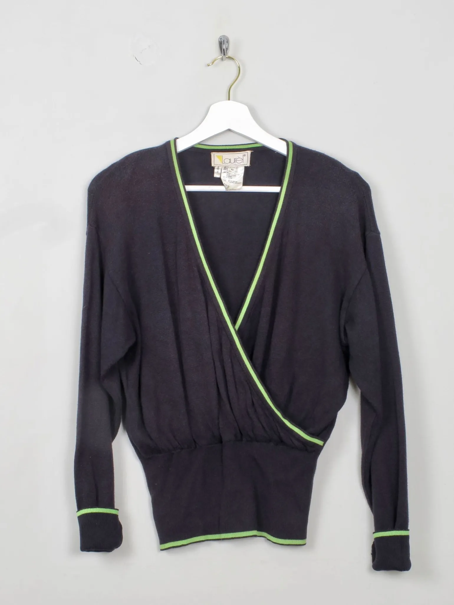 Women’s Laurel Wrap Over Navy Cotton Jumper M