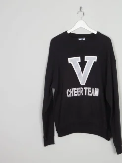 Women's Lee Cheer Team Black Vintage Sweatshirt L