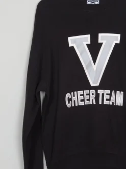 Women's Lee Cheer Team Black Vintage Sweatshirt L
