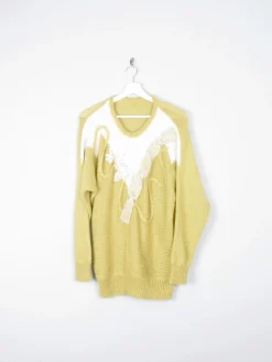 Women's Lime Green Vintage Mohair Jumper S/M