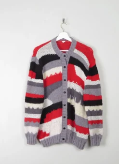 Women's Multicoloured Vintage Mohair Cardigan M/L