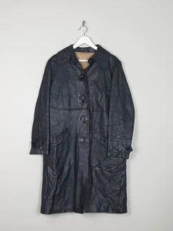 Women’s Navy 1960s Leather Short Coat 12/14