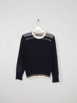 Women's Navy Vintage Ski Jumper Fitted S/M