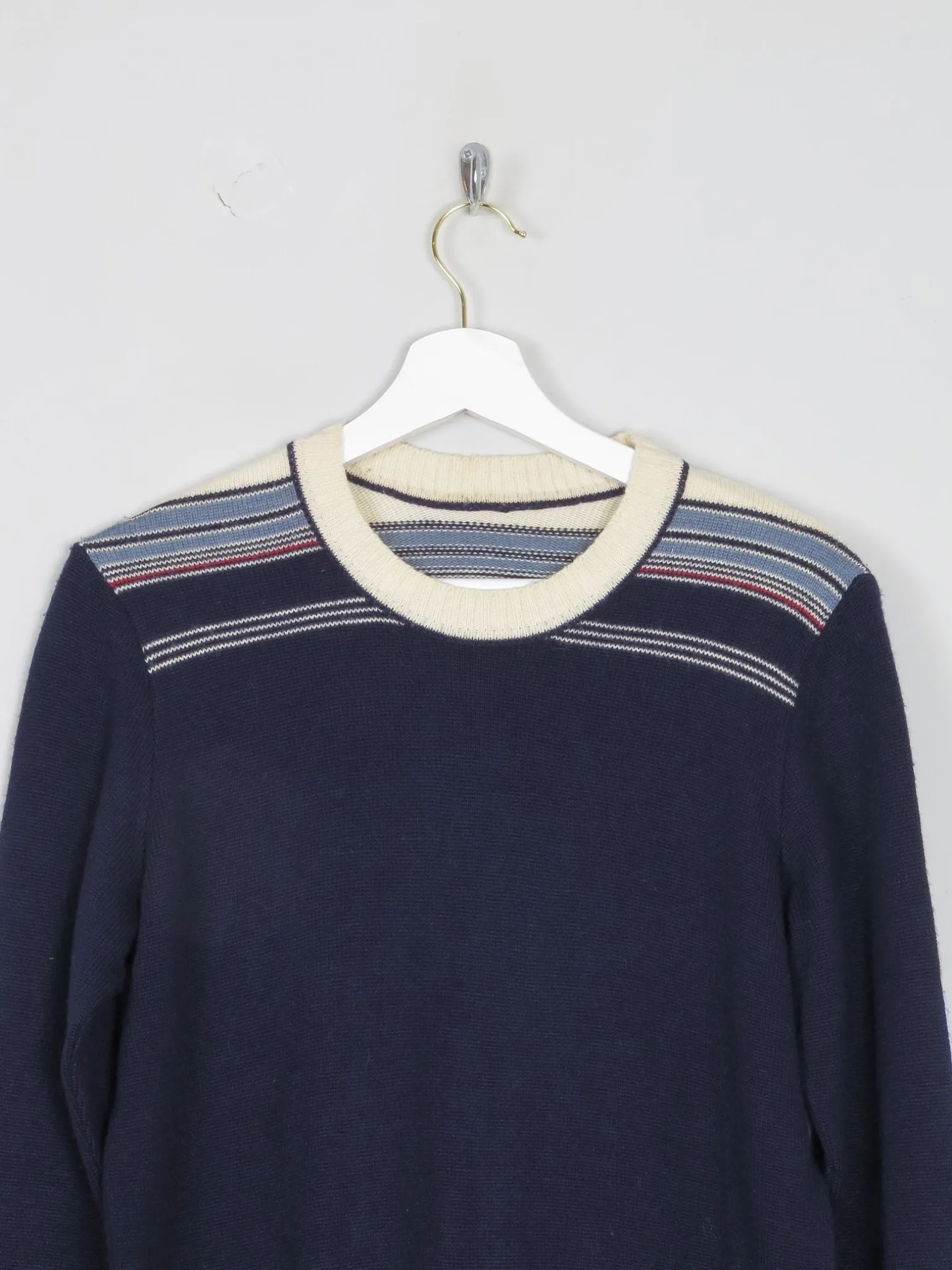 Women's Navy Vintage Ski Jumper Fitted  S/M