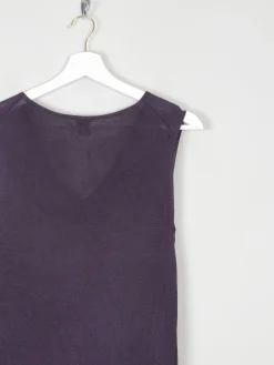 Women's Navy Vintage V-Neck Sleeveless Tank Top S/M