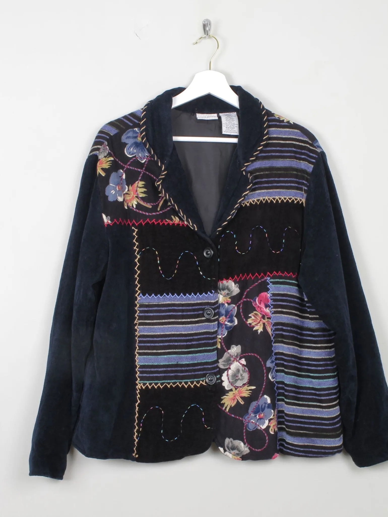 Women's Patchwork Style Vintage Jacket M/L