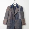 Women's Patchwork Vintage Tweed Jacket S/M Oversized