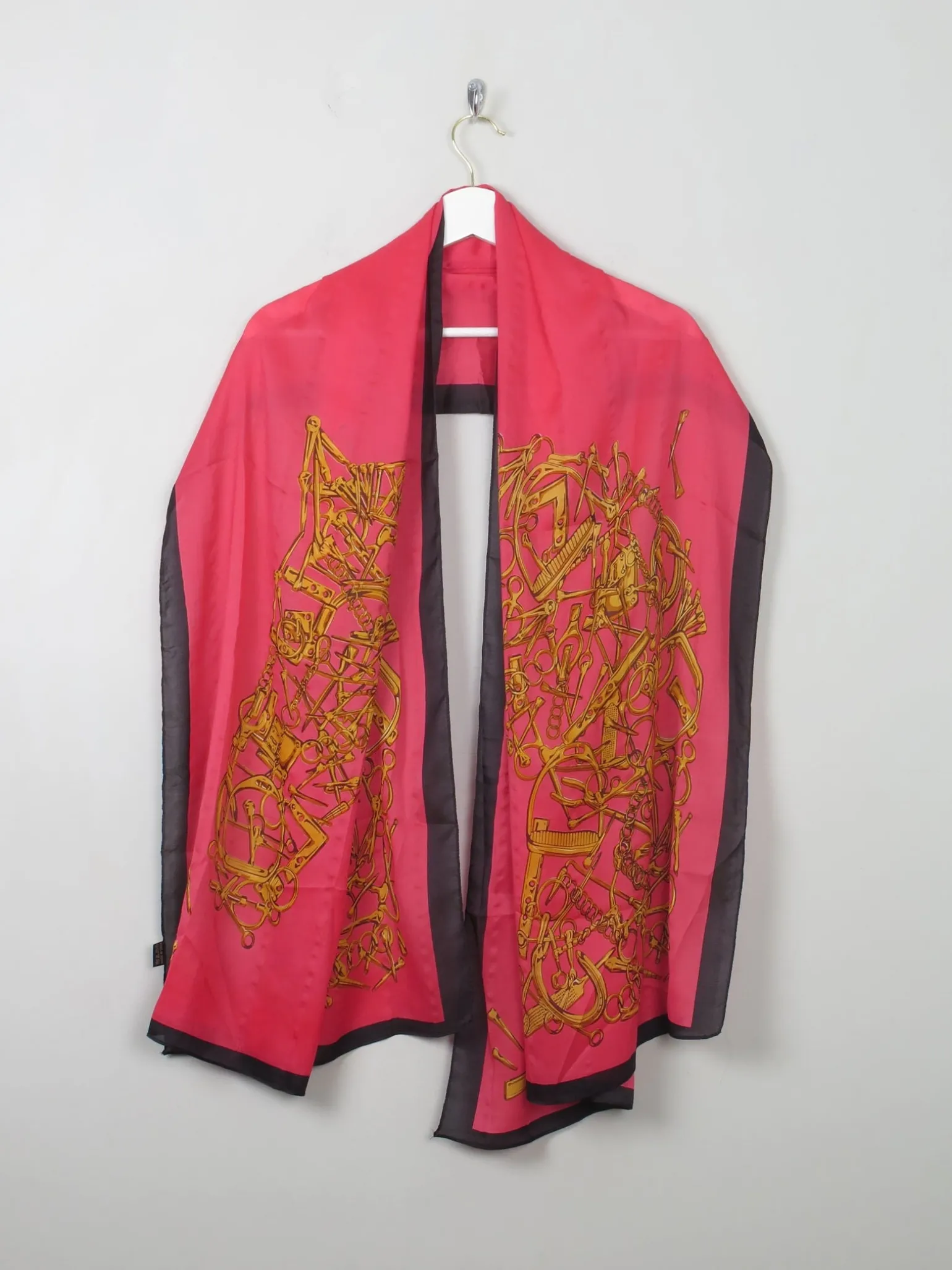 Women's Pink Silk Scarf/Wrap Large