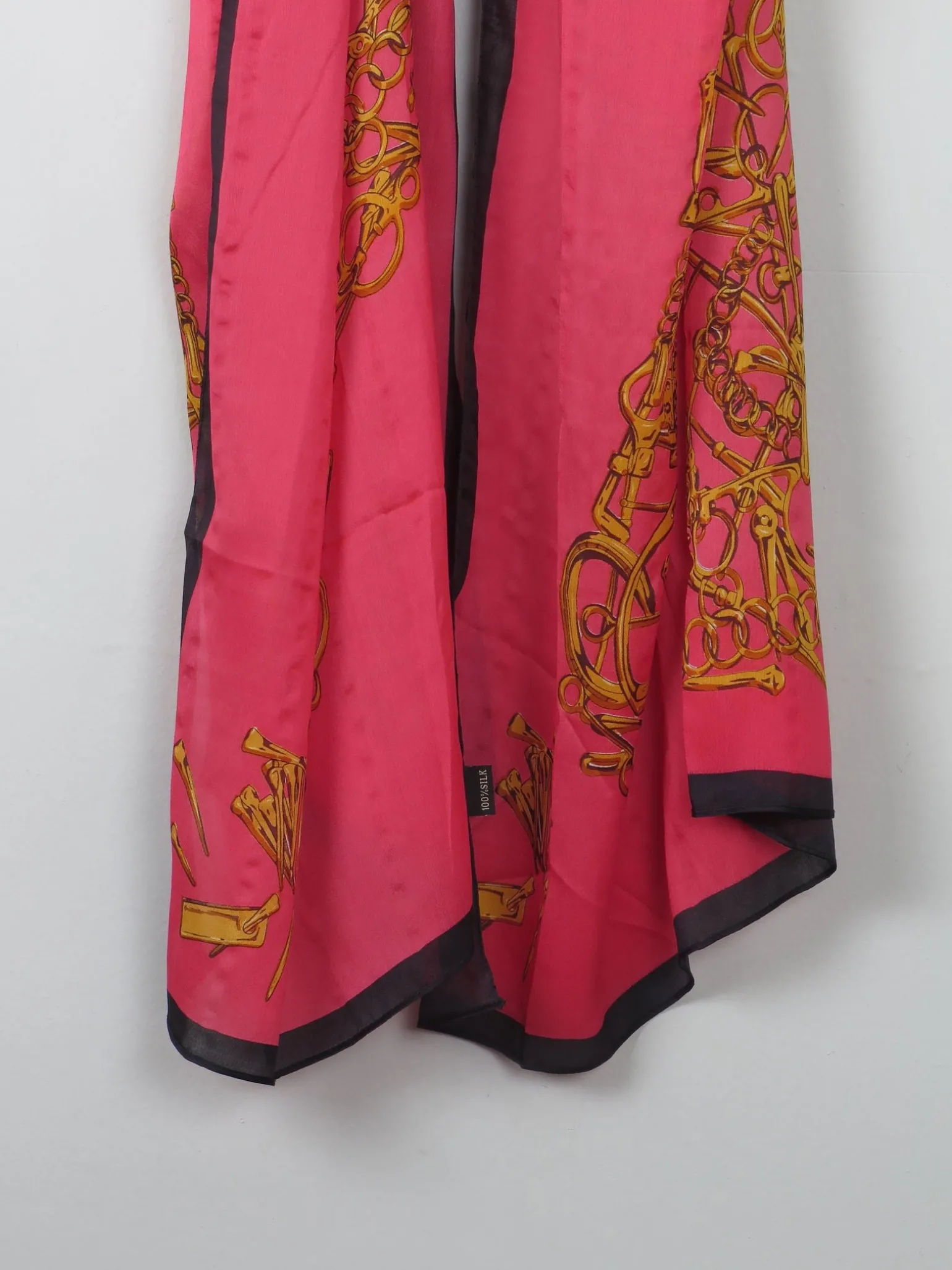 Women's Pink Silk Scarf/Wrap Large
