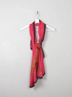 Women's Pink Silk Scarf/Wrap Large