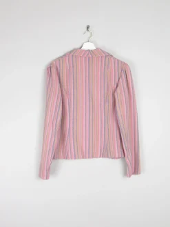 Women's Pink Striped Vintage Tweed Jacket M
