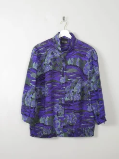 Women's Purple Vintage Blouse Printed L