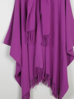 Women's Purple Wool Vintage Cape  S-XL