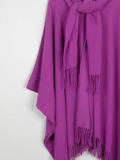 Women's Purple Wool Vintage Cape  S-XL