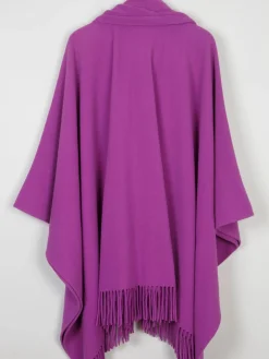 Women's Purple Wool Vintage Cape  S-XL