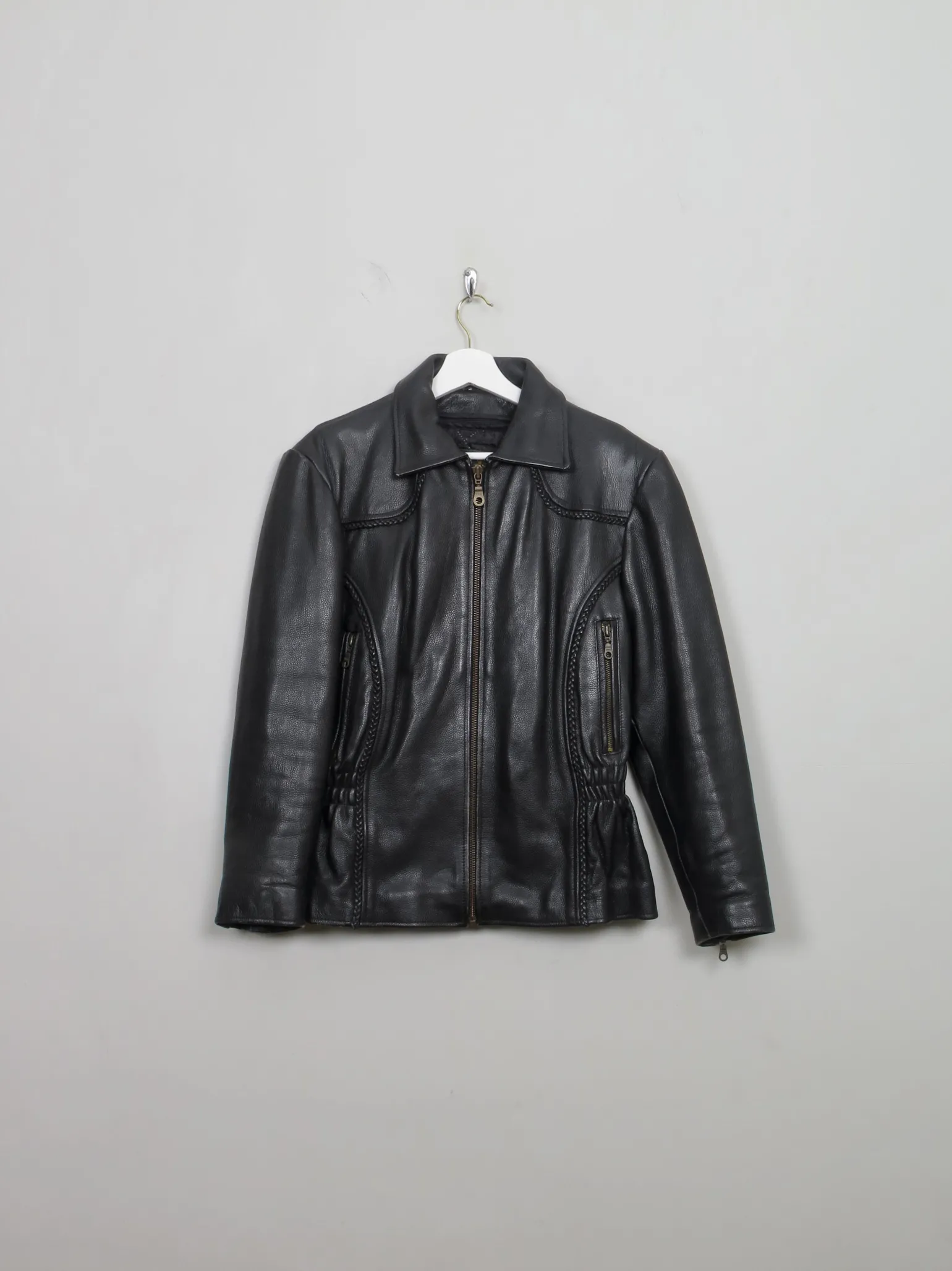 Women's Real Biker Leather Jacket S