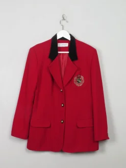 Women’s Red Vintage Blazer With Badge M
