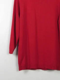 Women's Red Vintage Embroidered Jumper S