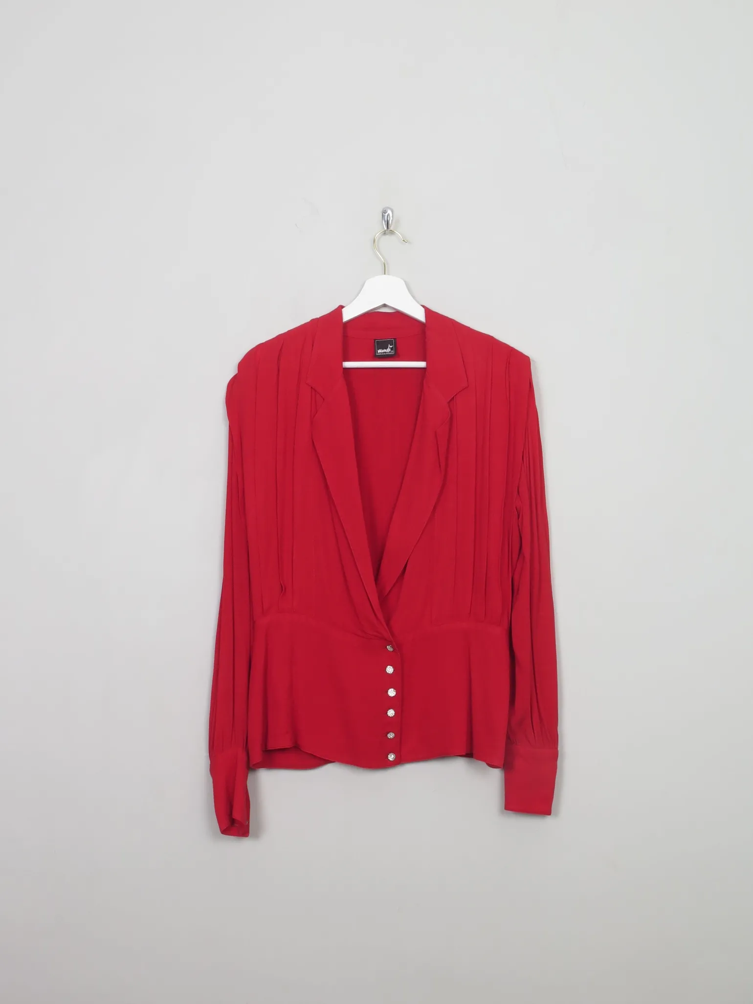 Women's Red Vintage Mondi Blouse S/M